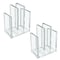 Azar Displays Bookend & Desk File Sorter, File Folder Holder for Office, Half Inch Thick Acrylic, Clr, 2PK 255035-GS-2PK - alternate 1